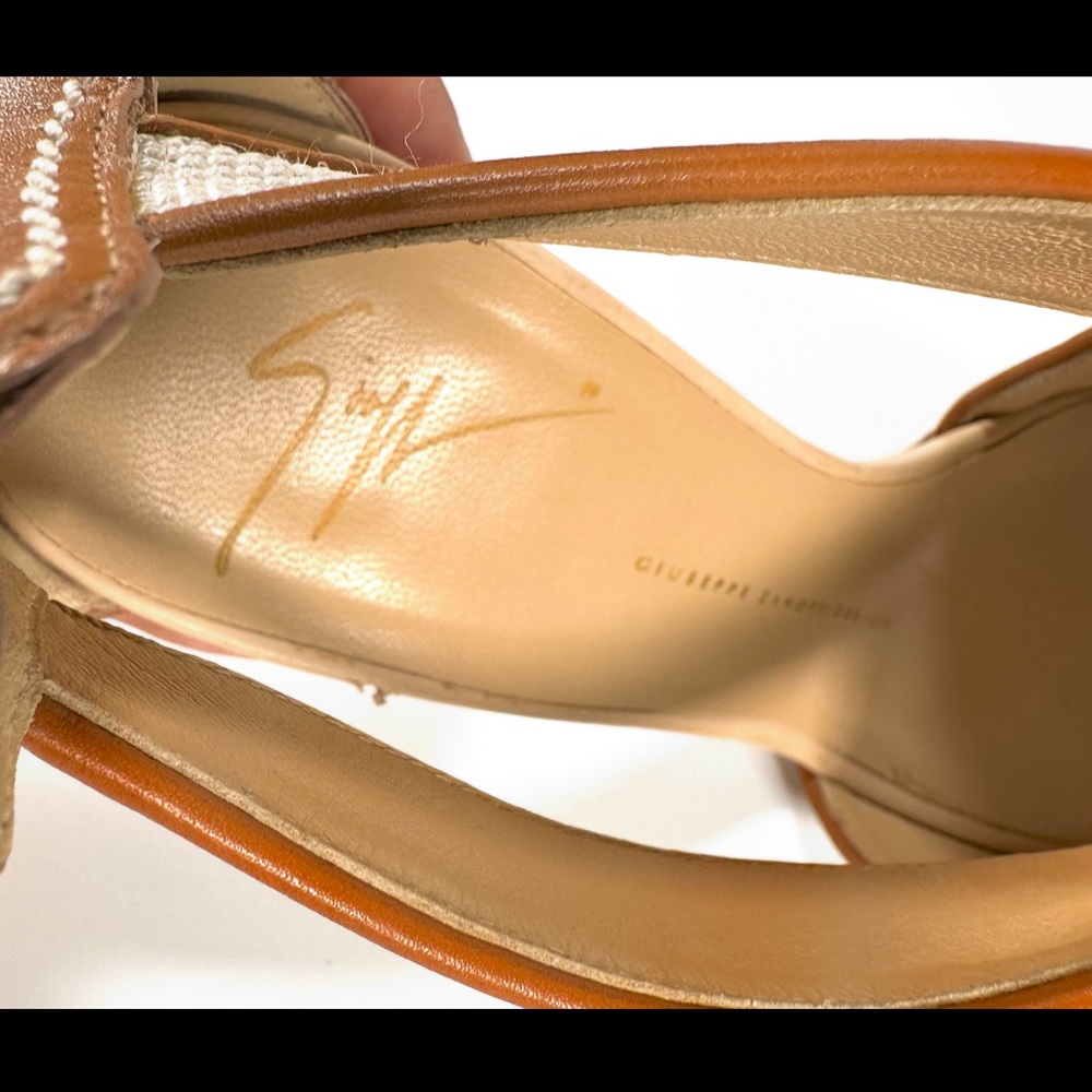 Giuseppe Zanotti Canvas and Leather Heel Sandals - Picture 7 of 14